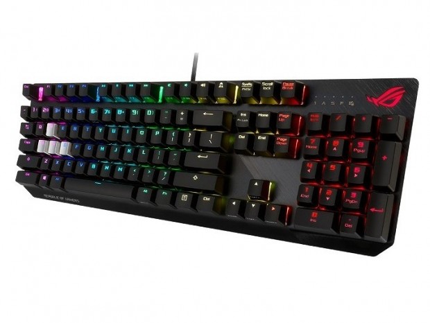 ASUS、快適パームレスト装備のCHERRY MX RGBキーボード「ROG Strix Scope Deluxe」