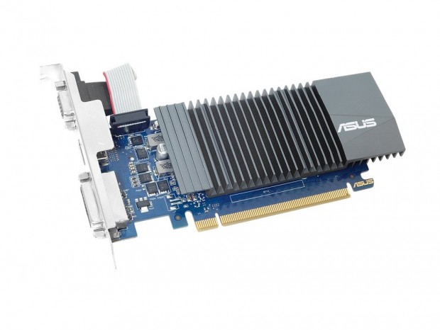 1スロット厚のファンレスクーラーを搭載するGeForce GT 710がASUSから