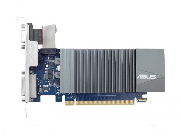 1スロット厚のファンレスクーラーを搭載するGeForce GT 710がASUSから