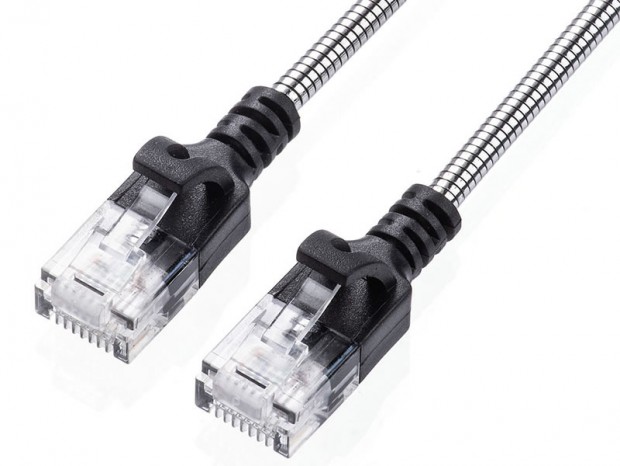 ネズミにかじられても安心な金属製外皮採用のCAT6A LANケーブル