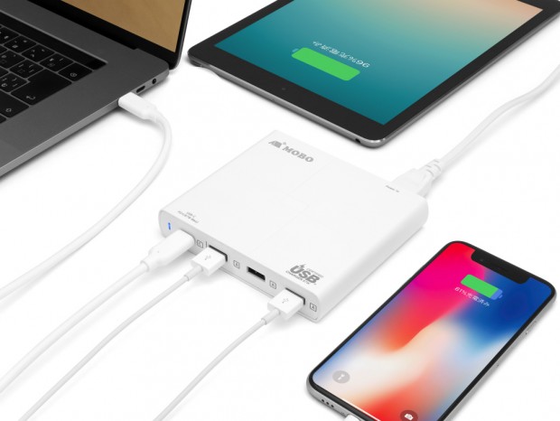 MacBook Proなど4台の端末を同時充電できるUSB ACアダプタがアーキサイトから