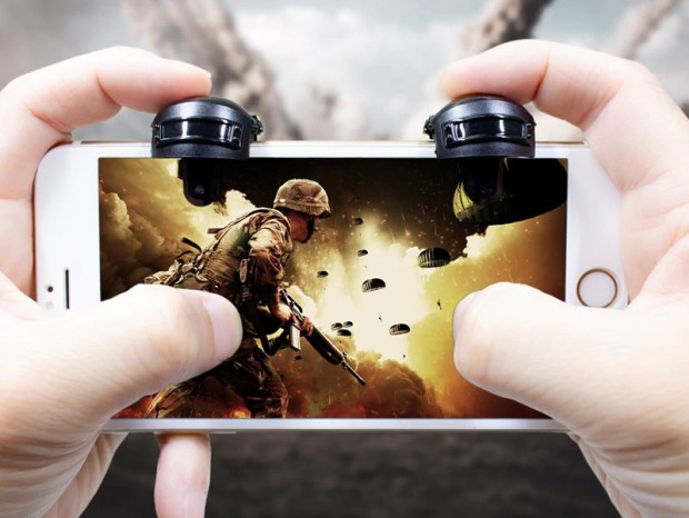 常に持ち歩ける「キーホルダーにもなるスマホゲーム用射撃ボタン」が上海問屋から