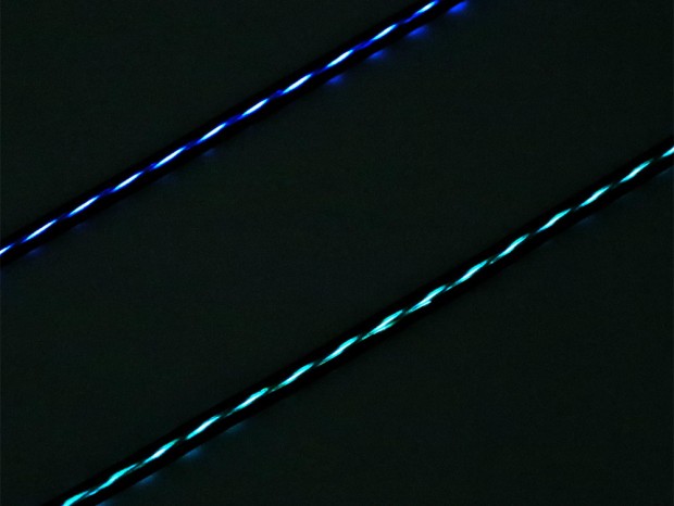 ミヨシ、充電状況がひと目で分かる光るUSBケーブル「LED内蔵USBケーブル」シリーズ