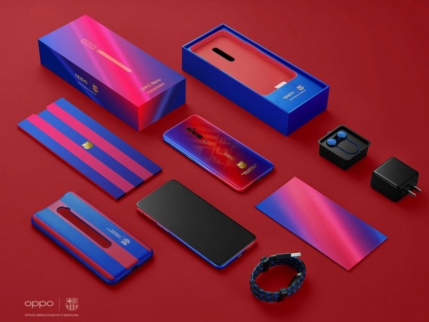 “BlauGrana”に染まった、FCバルセロナ仕様のスマホ「Reno Barcelona Limited Edition」