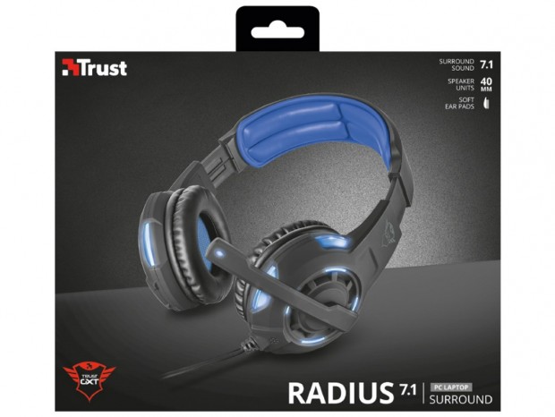 バーチャル7.1ch対応のLEDゲーミングヘッドセット、TRUST GAMING「GXT 350」