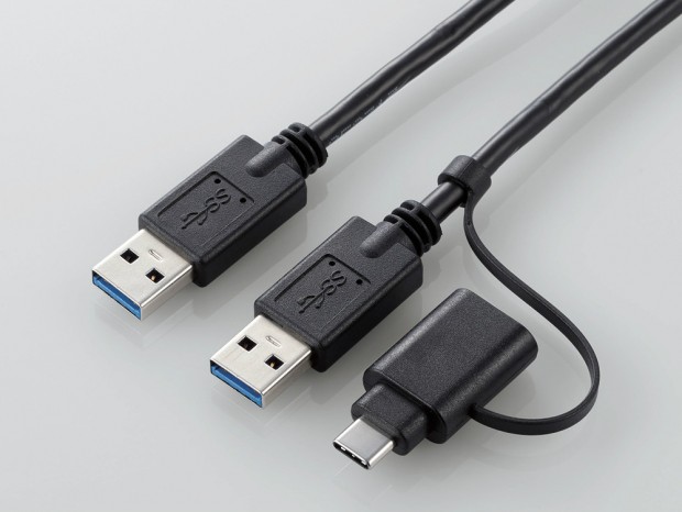 エレコム、Type-C変換アダプタが付属するUSBデータリンクケーブル2種