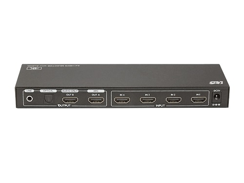 音声分離機能を備えた4K60Hz/HDR10対応HDMI切替器、ラトック「RP-HDSW41A-4K」