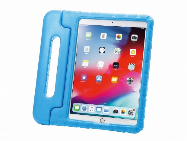 サンワサプライ、ハンドル付き耐衝撃仕様のキッズ向けiPadケースを発売