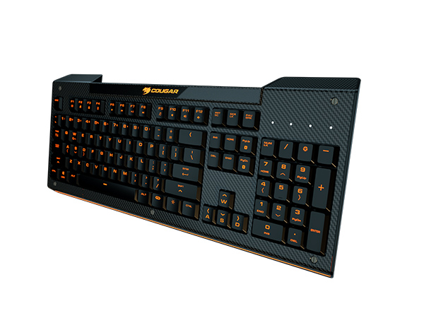 メンブレンスイッチ採用のLEDゲーミングキーボード、COUGAR「AURORA」