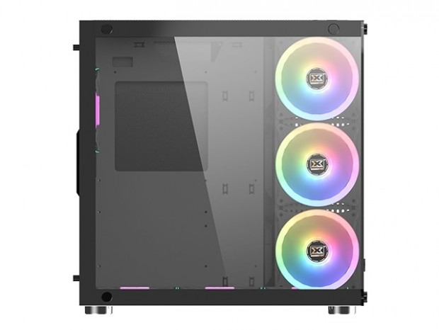 シームレスデザインの2面強化ガラスミドルタワー、XIGMATEK「Aquarius