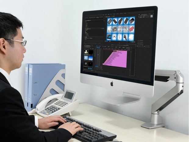 センチュリー、iMac 21.5インチと27インチ専用のガススプリング式モニタアーム