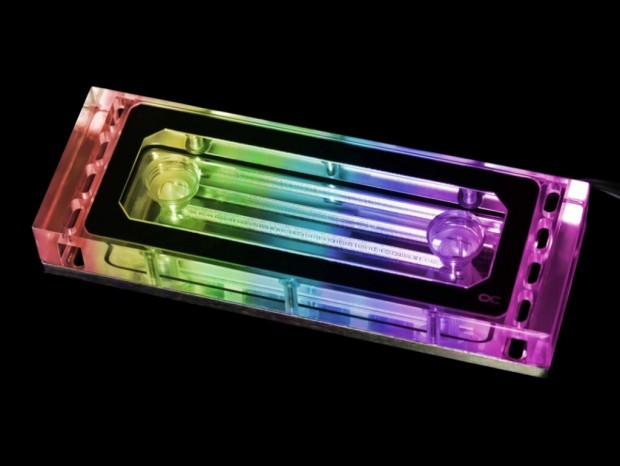 アドレサブルRGB搭載のメモリ用ウォーターブロック、Alphacool「Aurora Plexi X4 D-RAM」