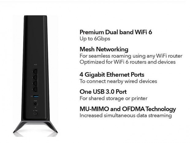 最高4.8GbpsのWi-Fi 6対応メッシュ中継機、NETGEAR「Nighthawk AX8」