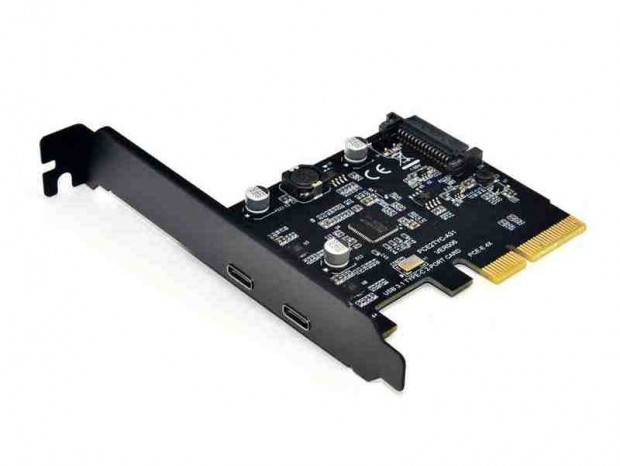 Sintech、USB3.1 Gen.2 Type-C×2を増設するPCIe（x4）拡張カード「PCE2TYC-A31」