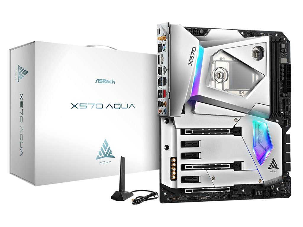 水冷特化の全世界999枚限定マザーボード、ASRock「X570 AQUA」28日発売