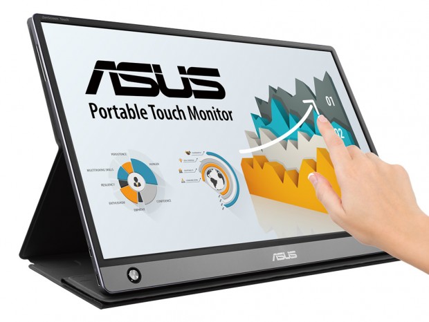 ASUS、USB Type-Cとmicro HDMI端子を備えたバッテリ内蔵の15.6インチポータブル液晶