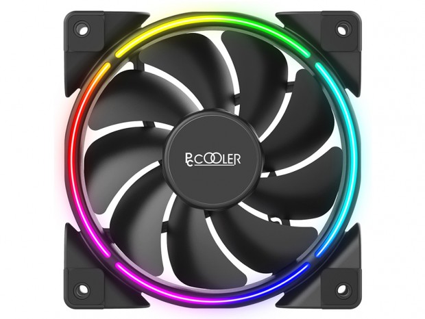 リング状RGB LED内蔵の120mmファン、アイネックス「CORONA120RGB」