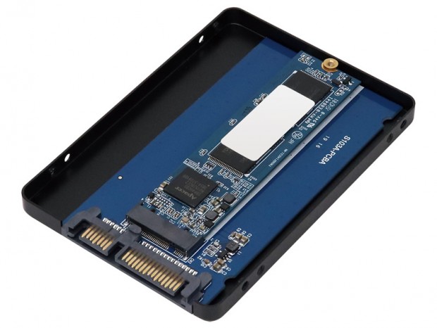M.2 SSDを2.5インチSSD化するケース、アイネックス「HDM-45」