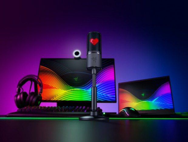 ドット絵を描ける8ビットLED搭載のストリーミングマイク、Razer「Seiren Emote」