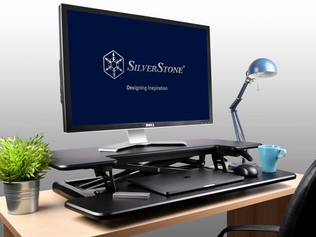 SilverStone、デュアルディスプレイ環境に対応する強力スタンディングデスク「DR01」