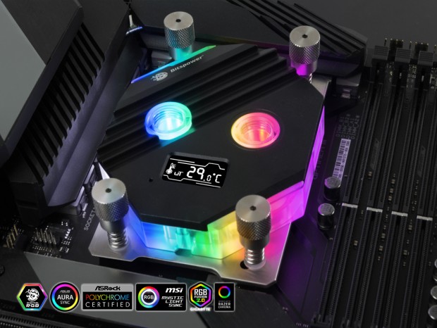 小型OLED搭載のCPU向けウォーターブロック、Bitspower「Summit M with OLED」