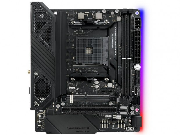 ほぼMini-ITXサイズのX570ゲーミングマザー、ASUS「ROG Crosshair VIII Impact」