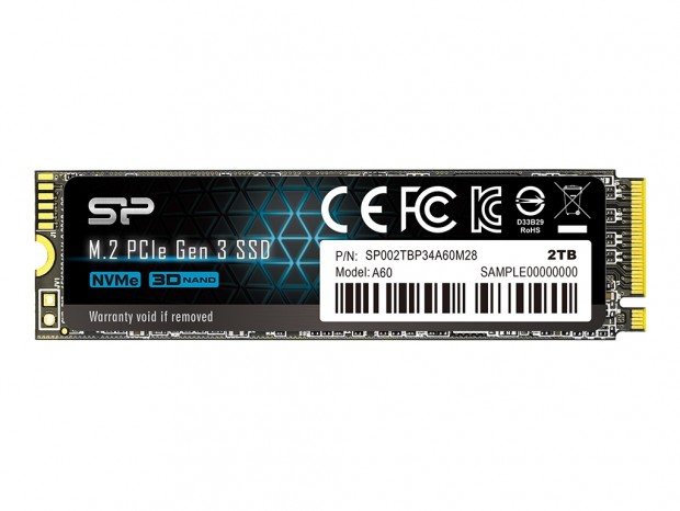 HMB対応のエントリーNVMe M.2 SSD、Silicon Power「P34A60」シリーズ