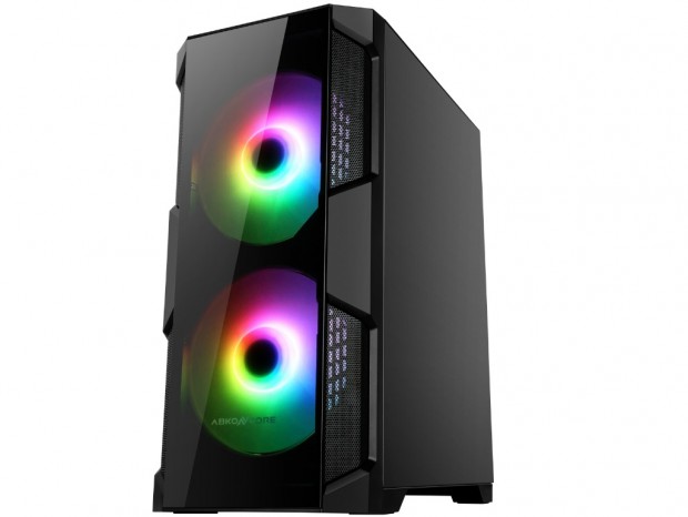 2面強化ガラスとARGBファン搭載のミドルタワー、ABKONCORE「Helios 500G」