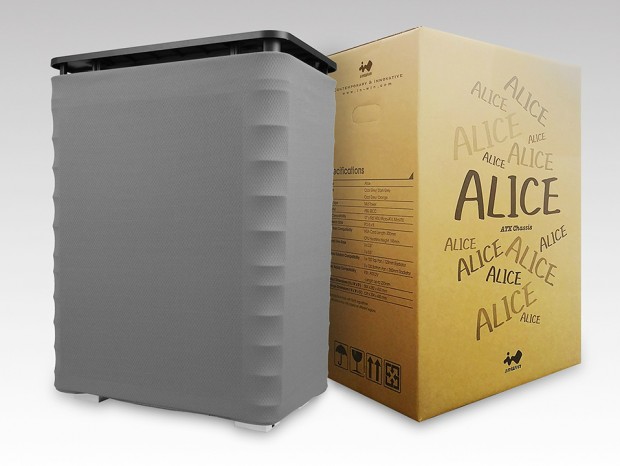 プラスチックと布でできた煙突構造PCケース、In Win「ALICE」