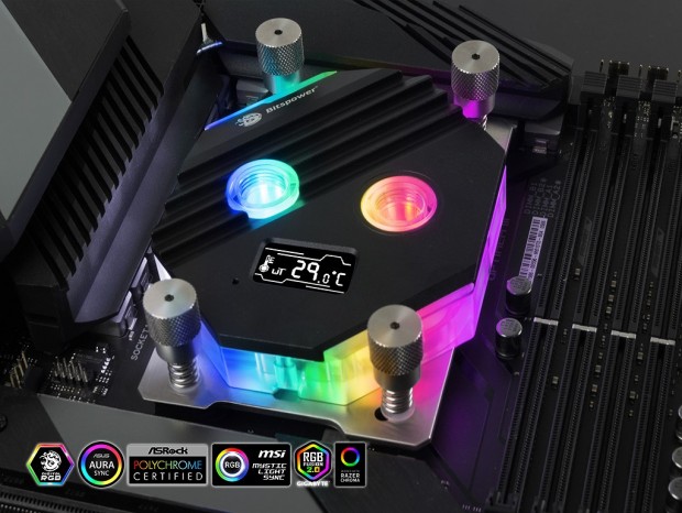 Bitspower、水温を表示するOLED付ウォーターブロック「CPU Block Summit M with OLED」