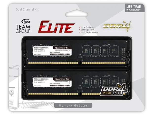 Team、ネイティブDDR4-3200対応メモリなど「ELITE」シリーズ計5モデル