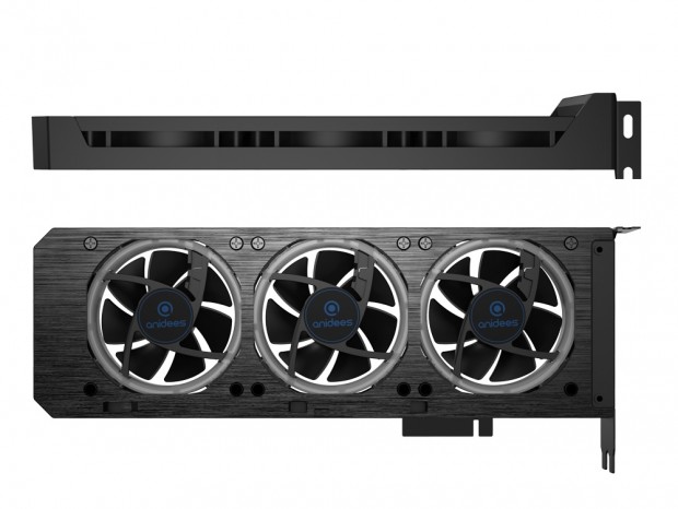anidees、デュアルリングRGBファンを3基搭載したVGA補助クーラー「RGB VGA COOLER」