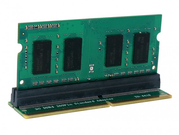 DDR4-SODIMMメモリの端子を保護するテスト用アダプタがSintechから