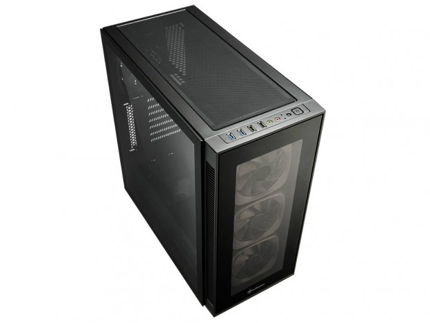 4基のスクエアARGBファンを搭載するミドルタワー、SHARKOON「TG6 RGB」