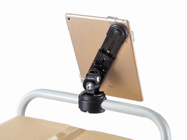 サンワサプライから、ちょっと珍しい移動用カートに設置するタブレットアーム発売