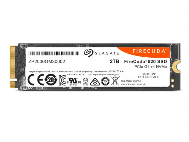 Seagate、PCI-Express4.0（x4）対応のゲーミングSSD「FireCuda 520 SSD」