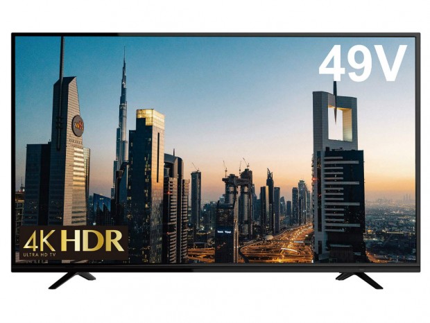 グリーンハウス、税抜4万円を切るHDR対応49V型4K液晶テレビ「GH-TV49EG-BK」