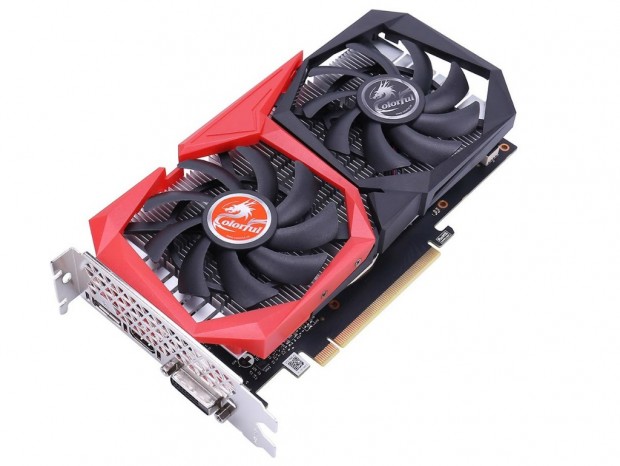赤と黒のツートンクーラーを搭載する「Colorful GeForce GTX 1650 SUPER NB 4G」