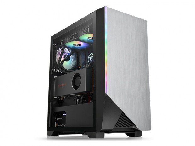 ダイヤモンドカットデザインのミドルタワーPCケース、Thermaltake「H550 TG ARGB」