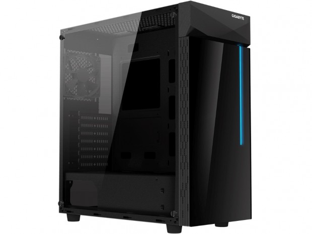 2面強化ガラス採用のエントリーミドルタワーPCケース、GIGABYTE「C200 GLASS」