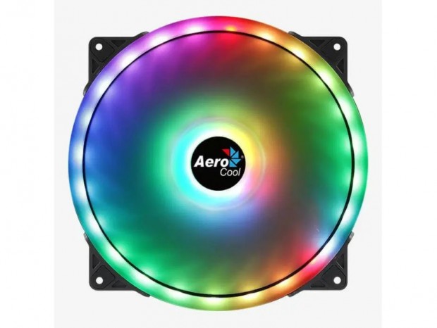 Aerocool、34灯のアドレサブルRGB LEDを搭載した200mm口径ファン「Duo 20」