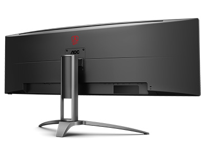 アスペクト比32:9の49インチウルトラワイド曲面ゲーミング液晶、AOC「AG493UCX」