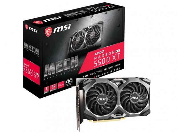 MSI「MECH」シリーズからOC仕様のRadeon RX 5500 XT計2モデル登場