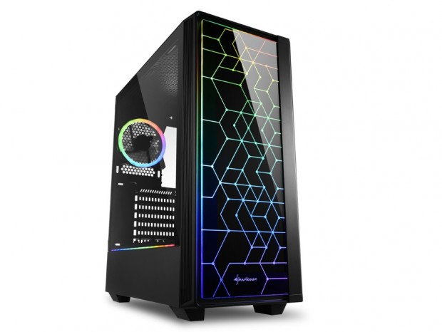2面強化ガラスとARGB対応のエントリーミドルタワー、SHARKOON「RGB LIT」シリーズ