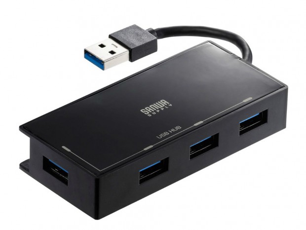 サンワダイレクト、ケーブルを収納できるコンパクトなUSB3.0ハブ計3モデル発売