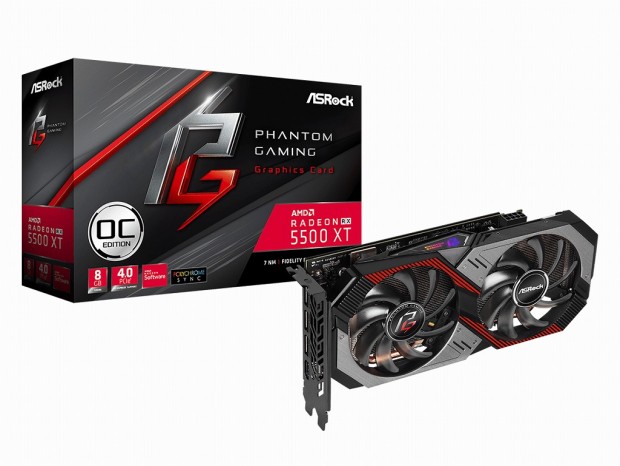 ASRock、ARGB対応のデュアルファンクーラーを装備した「RX 5500 XT Phantom Gaming」