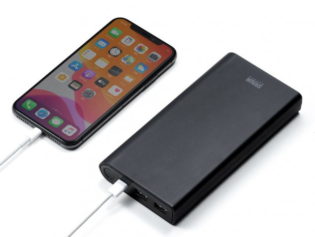 USB PD対応でノートPCの充電もできるモバイルバッテリがサンワダイレクトから