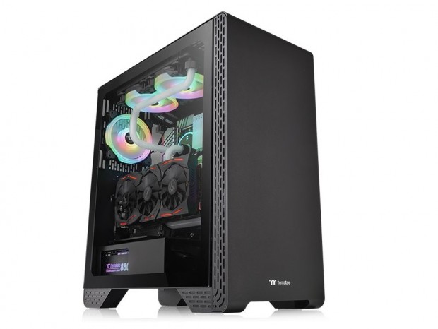 強化ガラスパネル採用のエントリーミドルタワー、Thermaltake「S300 TG」シリーズ
