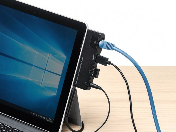 有線LANとイヤホンジャック搭載の「Surface Go」専用USBハブがサンワダイレクトから