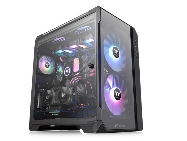 200mm ARGBファンを2基搭載するミドルタワー、Thermaltake「View 51 TG ARGB」